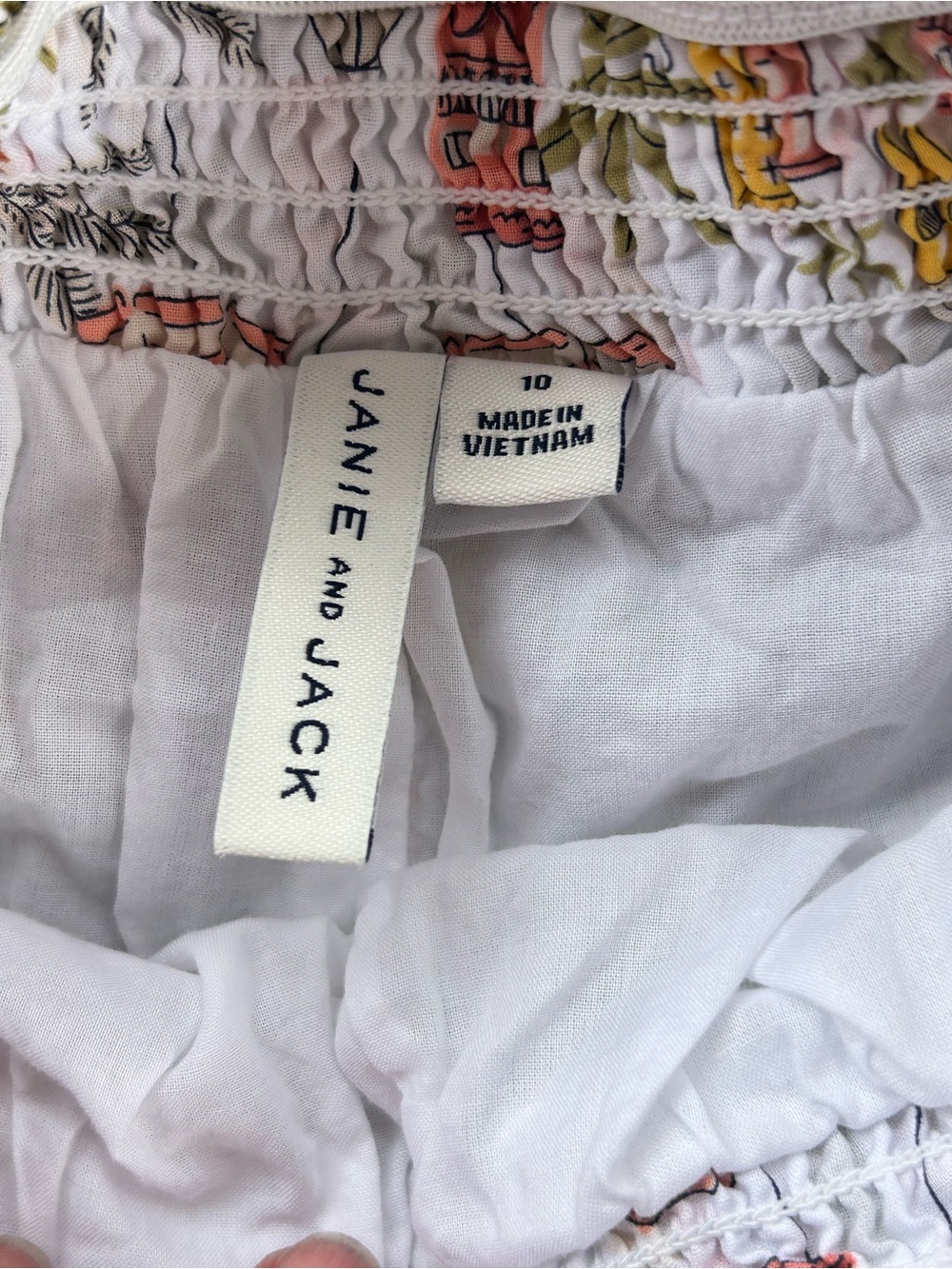 Janie & Jack Girls 10 2 pc pant outfit Beach Vacation Destination Summer Lined - Picture 4 of 9